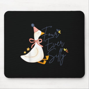 Alfombrilla De Ratón Cuatro Siempre Divertido Silly Goose 4 Cumpleaños 