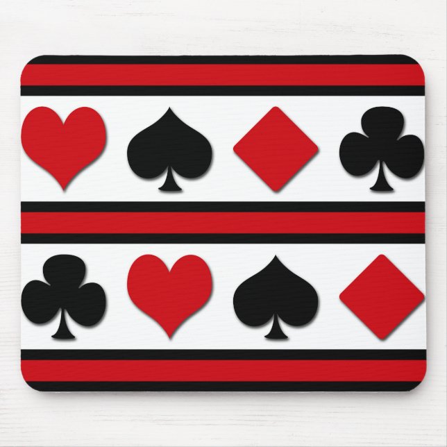 Alfombrilla De Ratón Cuatro trajes de cartas (Frente)