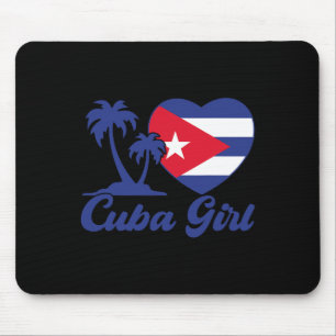 Alfombrilla De Ratón Cuba- Bandera Chica cubana Patrimonio hispano cuba