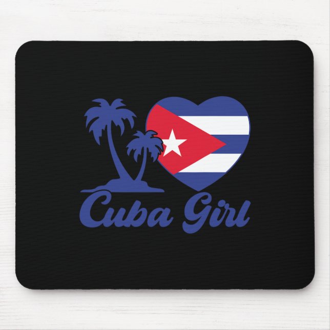 Alfombrilla De Ratón Cuba- Bandera Chica cubana Patrimonio hispano cuba (Frente)