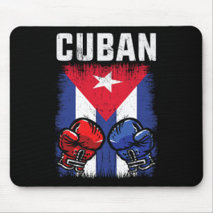 Alfombrilla De Ratón Cuba Boxeo Con Guantes Y Bandera Cubana