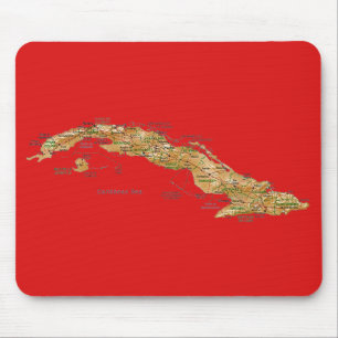 Alfombrilla De Ratón Cuba Mapa Mousepad