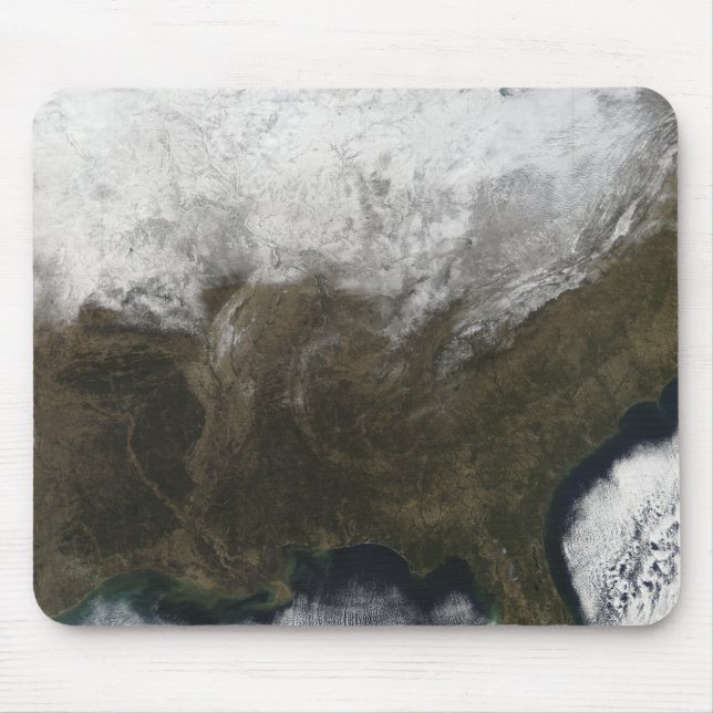 Alfombrilla De Ratón Cubierta de nieve sobre Estados Unidos (Frente)