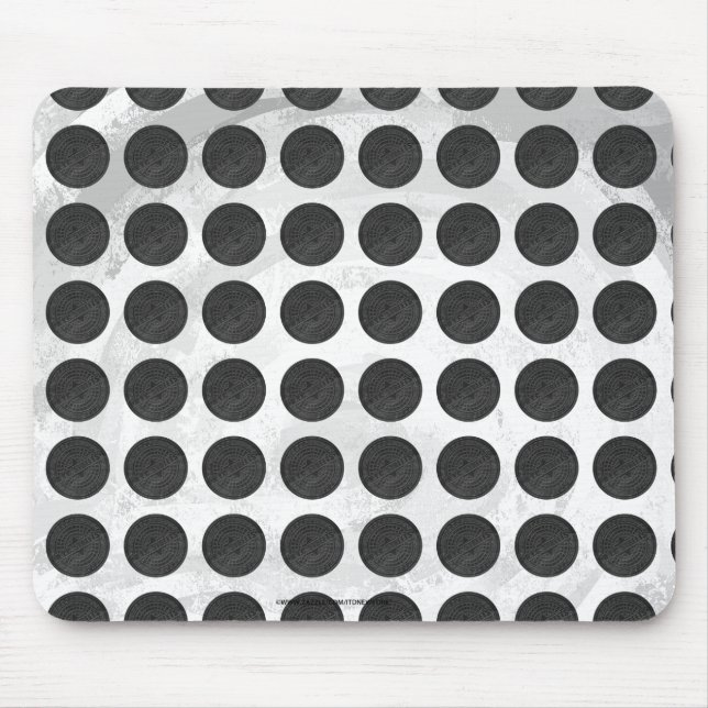 Alfombrilla De Ratón Cubiertas de Alcantarillado Mármol Negro (Frente)