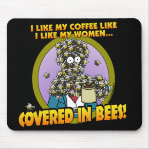 Alfombrilla De Ratón Cubierto en las abejas Mousepad 1