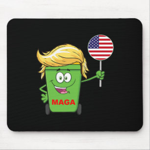 Alfombrilla De Ratón Cubo de basura de dibujos animados mega Trump dive