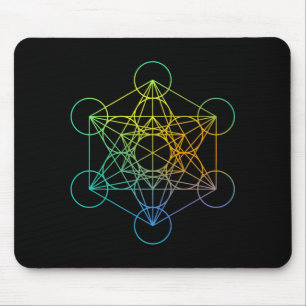 Alfombrilla De Ratón Cubo de Metatrón Geometría Sagrada Divertida Famil