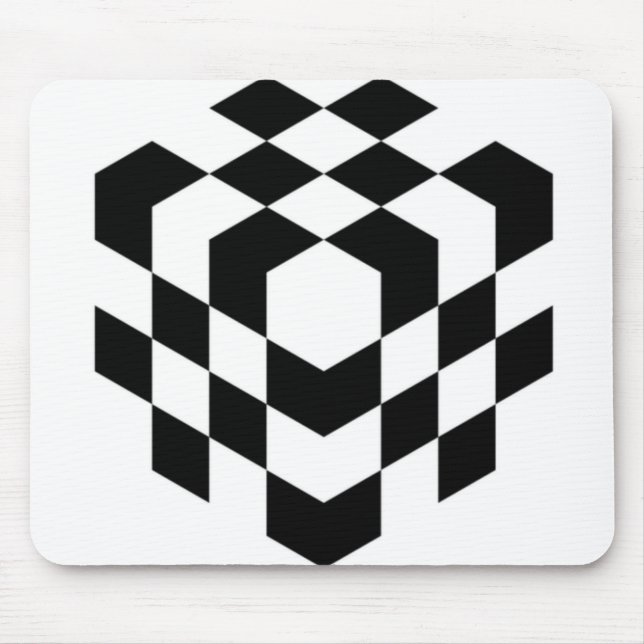 Alfombrilla De Ratón Cubo de tablero de 3ª (Frente)