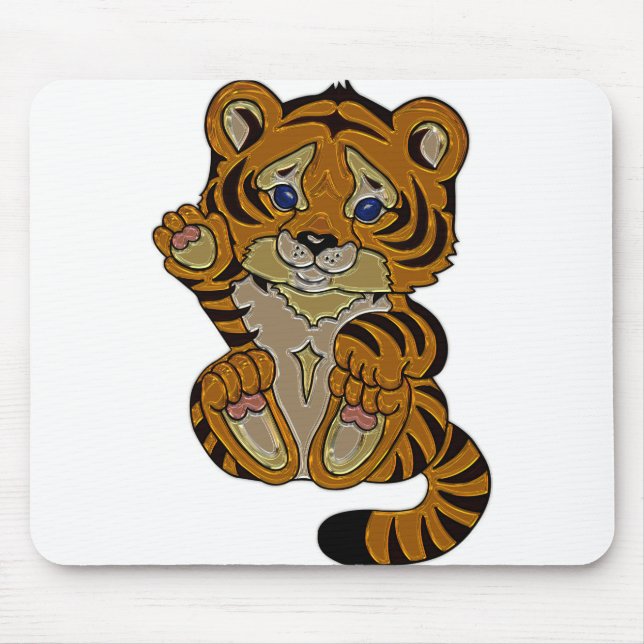 Alfombrilla De Ratón Cubo de tigre (Frente)