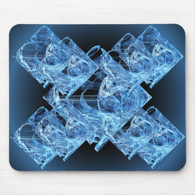 Alfombrilla De Ratón Cubos de hielo azules (Frente)
