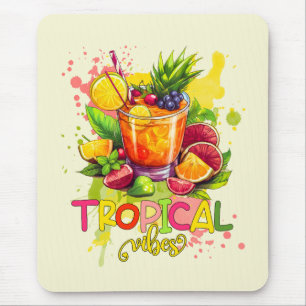 Alfombrilla De Ratón Cubos tropicales - Frutas acuáticas de los tubos d