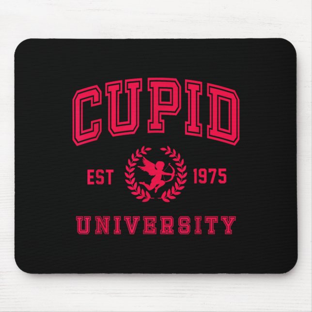 Alfombrilla De Ratón Cud University Cute Cherub Valentines Day Crest  (Frente)