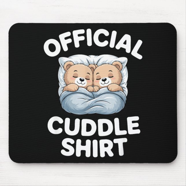 Alfombrilla De Ratón Cuddle Shirt Cute Teddy Bear Sleepwear  (Frente)