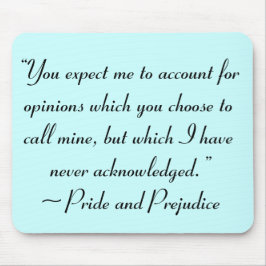 Alfombrilla De Ratón Cuenta de Opiniones Cita de Jane Austen