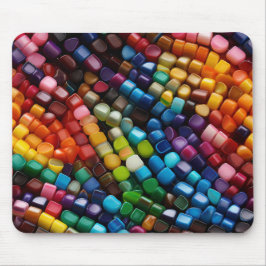 ALFOMBRILLA DE RATÓN CUENTAS DE PLÁSTICO DE COLORES VIVOS