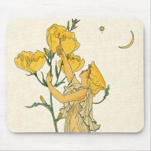 Alfombrilla De Ratón Cuento de Hadas Antiguo, Primula, Walter Crane