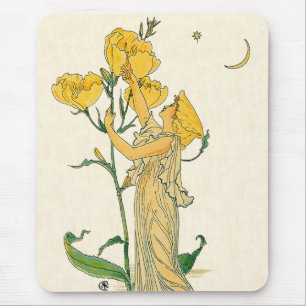 Alfombrilla De Ratón Cuento de Hadas Antiguo, Primula, Walter Crane