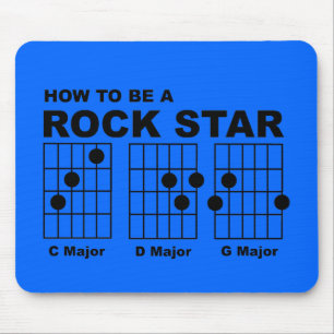 Alfombrilla De Ratón Cuerdas de Guitarra de Estrella de Rock Almohadill