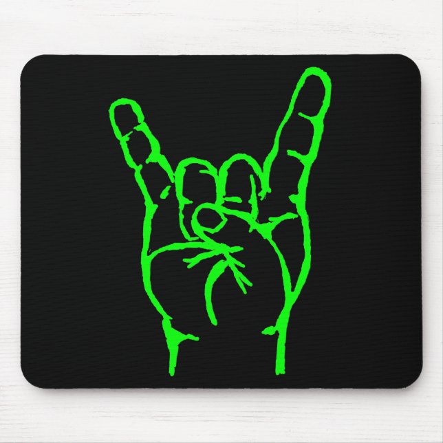 Alfombrilla De Ratón Cuernos metalizado verdes Mousepad (Frente)