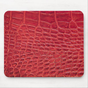 Alfombrilla De Ratón Cuero falso rojo caimán