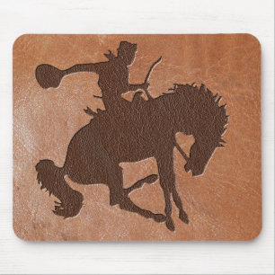 Alfombrilla De Ratón Cuero repujado del rodeo