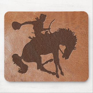 Alfombrilla De Ratón Cuero repujado del rodeo
