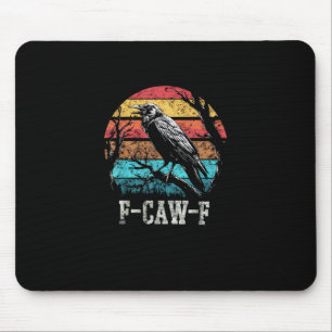 Alfombrilla De Ratón Cuervo F-Caw-F Atardecer Retro Chiste Pájaro Diver