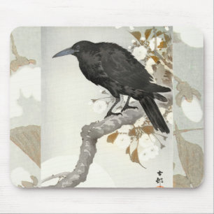 Alfombrilla De Ratón Cuervo Koson Pájaro Japonés Cuervo