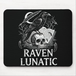 Alfombrilla De Ratón Cuervo loco cita divertida de literatura clásica