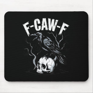 Alfombrilla De Ratón Cuervo Negro F-caw-f Cráneo de Pájaro Negro Divert