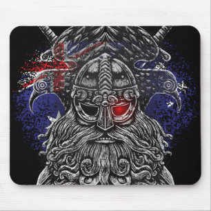 Alfombrilla De Ratón Cuervos de Odín espadas Mitología Vikinga bandera