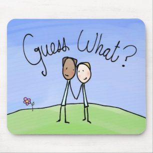 Alfombrilla De Ratón Cuesta Pareja Gay Adivinar Qué