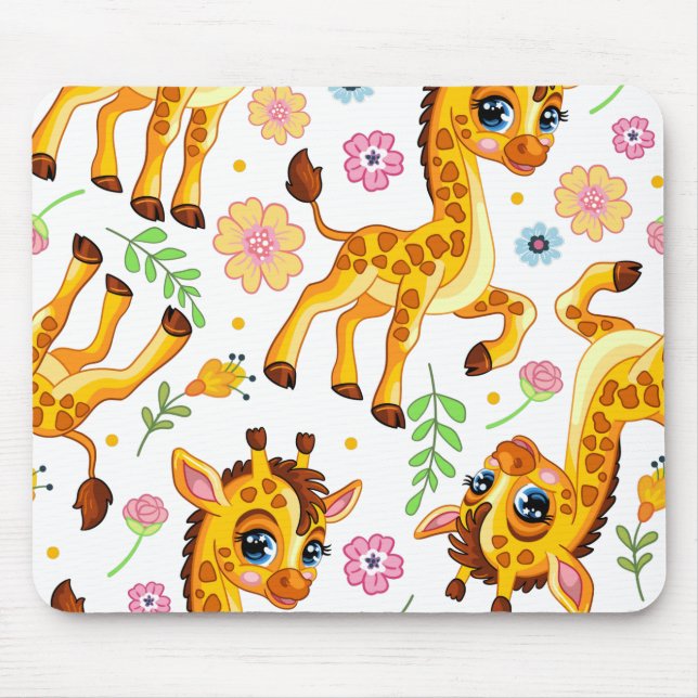 Alfombrilla De Ratón Cuesta personalizado giraffe (Frente)
