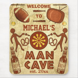 Alfombrilla De Ratón Cueva divertida del hombre con su personalizado