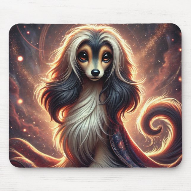 Alfombrilla De Ratón Cuidada y moderna hound afgana | Anime Mousepad (Frente)