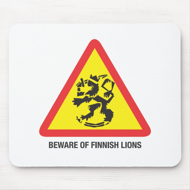 Alfombrilla De Ratón Cuidado con el ratón de Leones (Frente)
