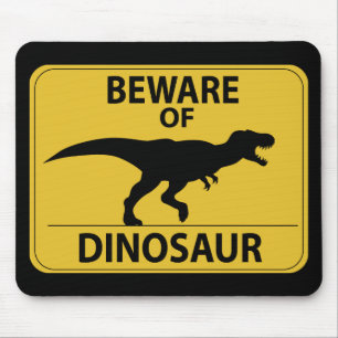 Alfombrilla De Ratón Cuidado con los dinosaurios