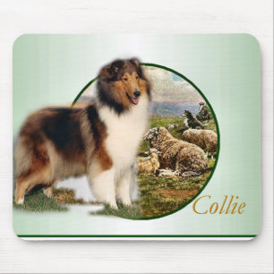 Alfombrilla De Ratón Cuidador de collie rudo de la oveja