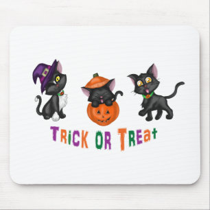Alfombrilla De Ratón Cuidados gatos de Halloween