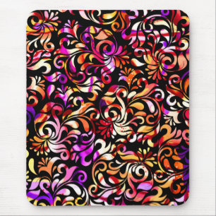 Alfombrilla De Ratón Cuidados patrones florales de colores