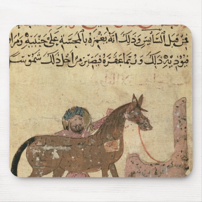 Alfombrilla De Ratón Cuidando para el caballo, ilustracion (Frente)