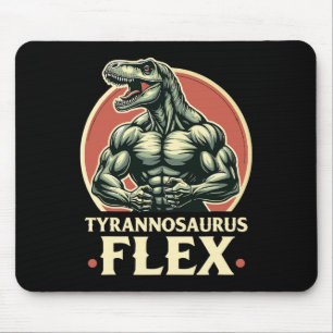 Alfombrilla De Ratón Culturista divertido Tyrannosaurus Flex Gym T-rex 