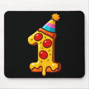 Alfombrilla De Ratón Cumpleaños 1º Cumpleaños Pizza Sombrero de Fiesta