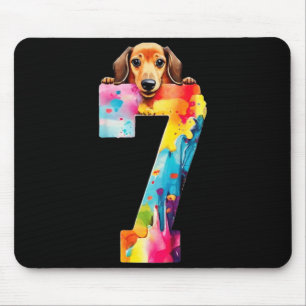 Alfombrilla De Ratón Cumpleaños 7 Años Dachshund Perro