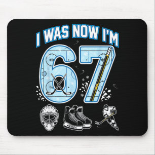 Alfombrilla De Ratón Cumpleaños 7 yo era 6 ahora soy 7 seis siete 67 ho
