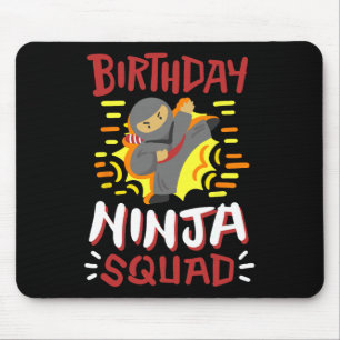 Alfombrilla De Ratón Cumpleaños Chicas de Ninja Squad Karate Niños Bday