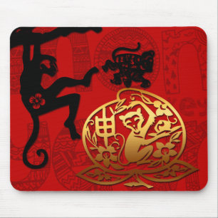 Alfombrilla De Ratón Cumpleaños chino Mousepad del zodiaco del año de