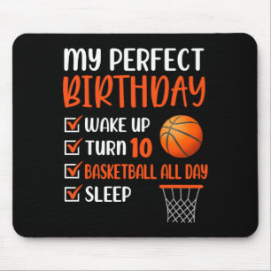 Alfombrilla De Ratón Cumpleaños de baloncesto de 10 años de edad Cumple