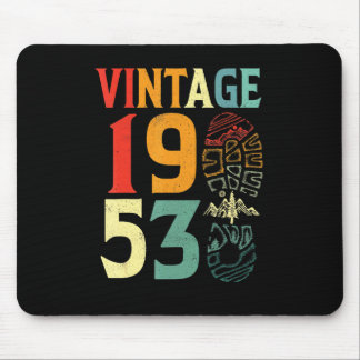 Alfombrilla De Ratón Cumpleaños de Camping Hiking Vintage 1953 de 69 añ