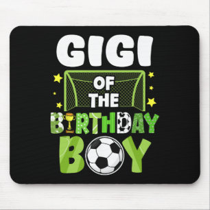 Alfombrilla De Ratón Cumpleaños de Gigi Fútbol Partido de Fútbol Famili